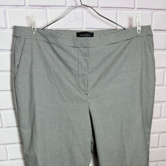 Talbots Women's Pants Size 10 Black & White Check Print - Picture 4 of 10
